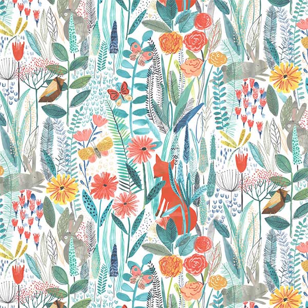 Harlequin Hide And Seek Wallpaper - Poppy, Marine & Ochre - 112633 | Modern 2 Interiors