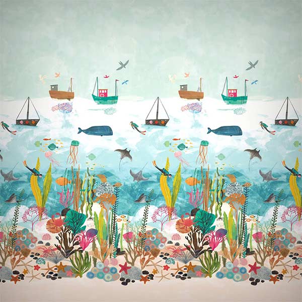 Harlequin Above & Below Wallpaper - Marine Life - 112648 | Modern 2 Interiors