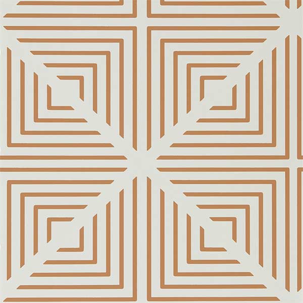 Harlequin Radial Wallpaper - Pearl & Paprika - 111556 | Modern 2 Interiors