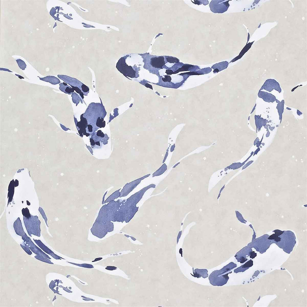 Koi Indigo Wallpaper by Harlequin - 110902 | Modern 2 Interiors