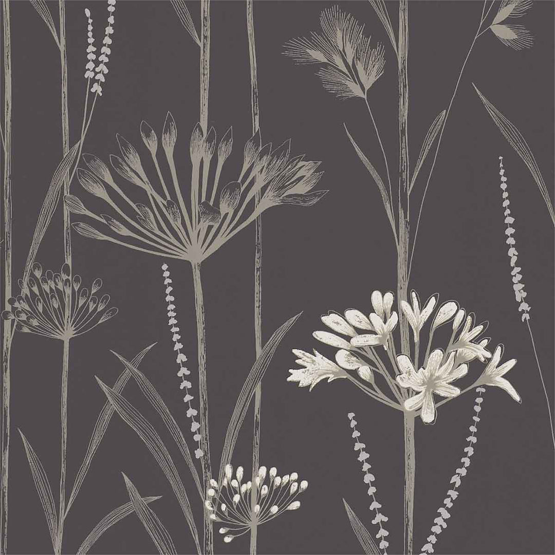 Gardinum Charcoal Flint & Gilver Wallpaper by Harlequin - 110556 | Modern 2 Interiors