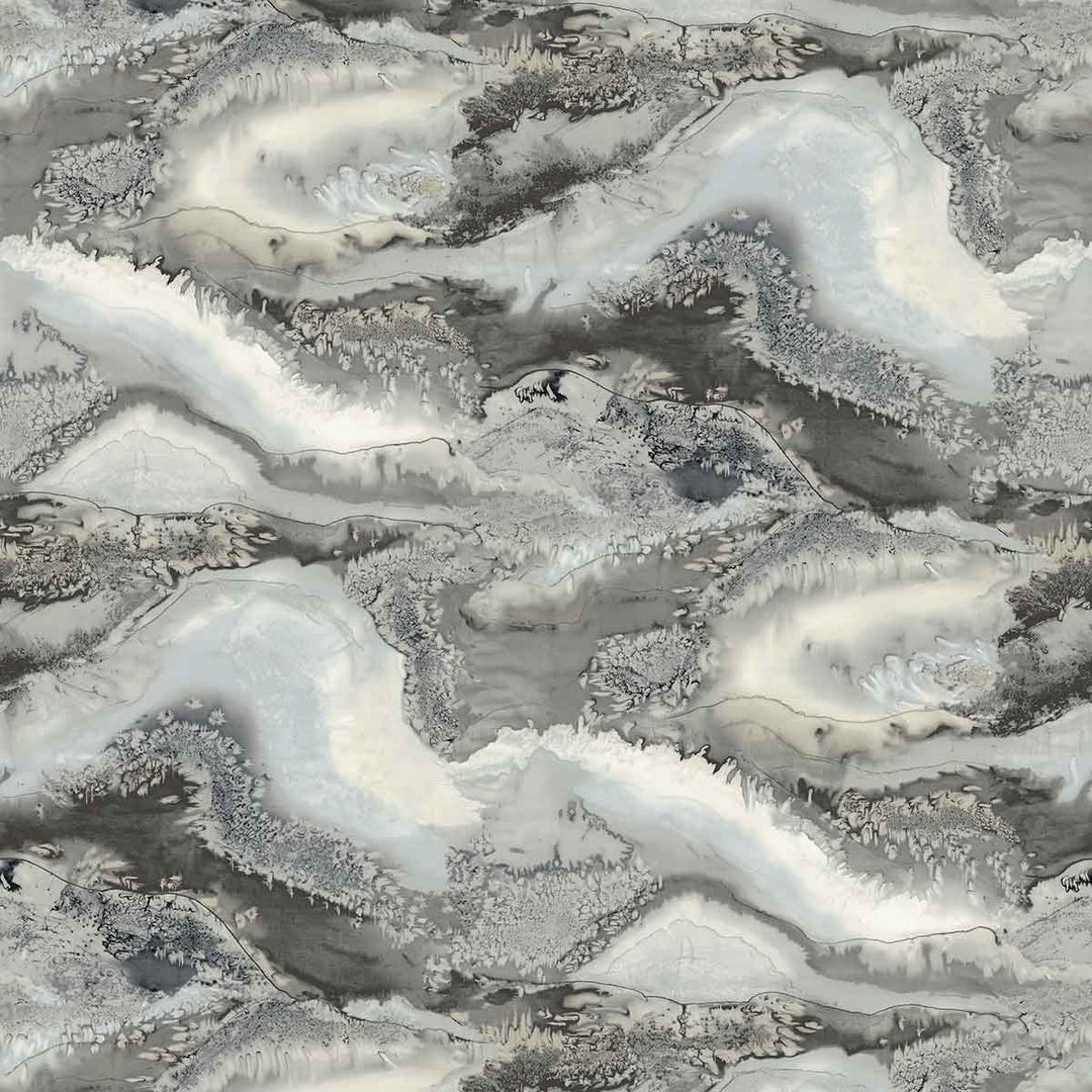 Reflected Obsidian Snowflake Wallpaper by Harlequin - 112853 | Modern 2 Interiors