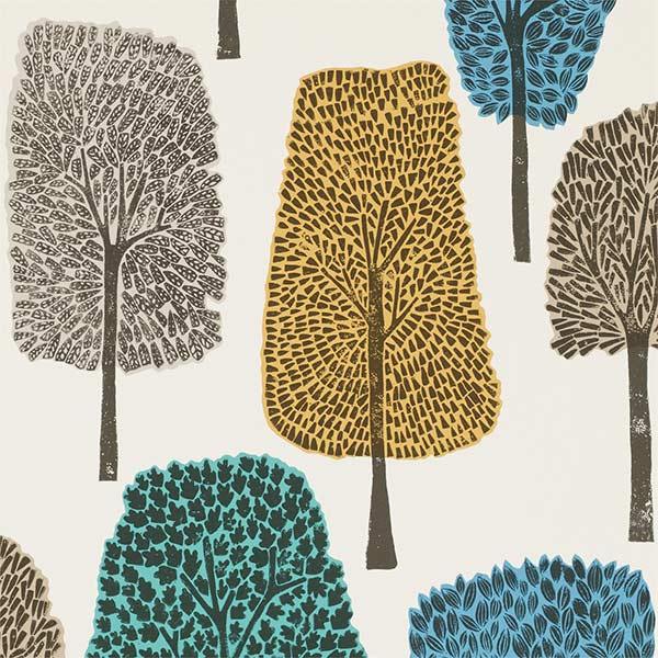 Cedar Almond & Cobalt & Midnight Wallpaper by SCION - 111084 | Modern 2 Interiors