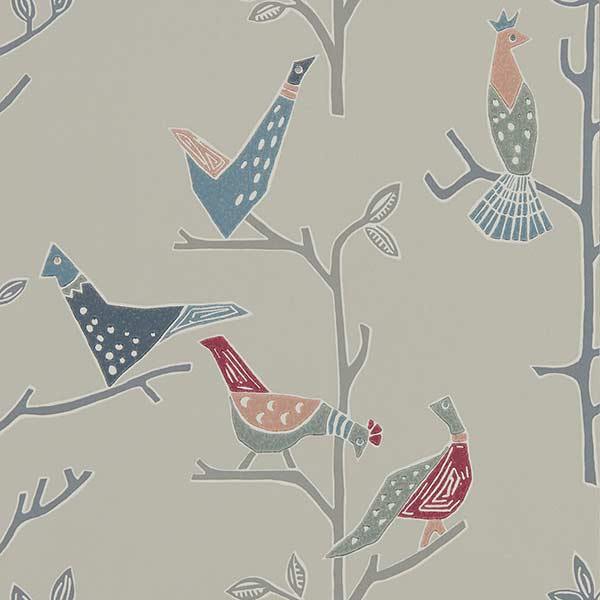 Passaro Rose & Steel Wallpaper by SCION - 111924 | Modern 2 Interiors