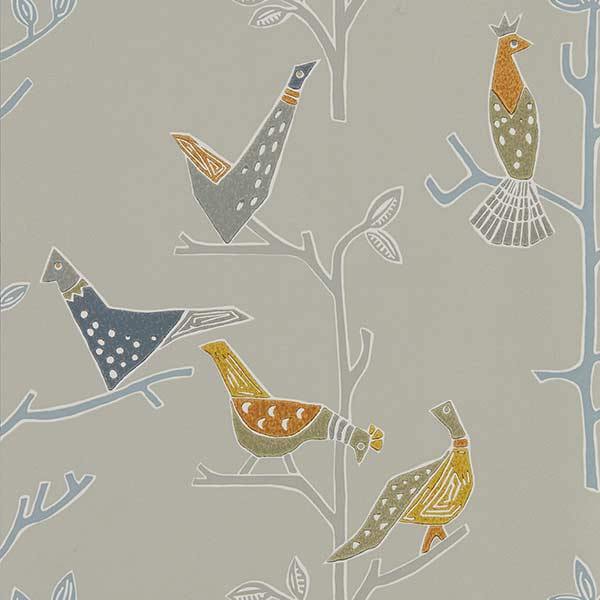 Passaro Cinnamon & Slate Wallpaper by SCION - 111925 | Modern 2 Interiors