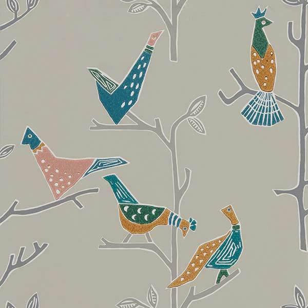 Passaro Ginger & Teal Wallpaper by SCION - 111926 | Modern 2 Interiors