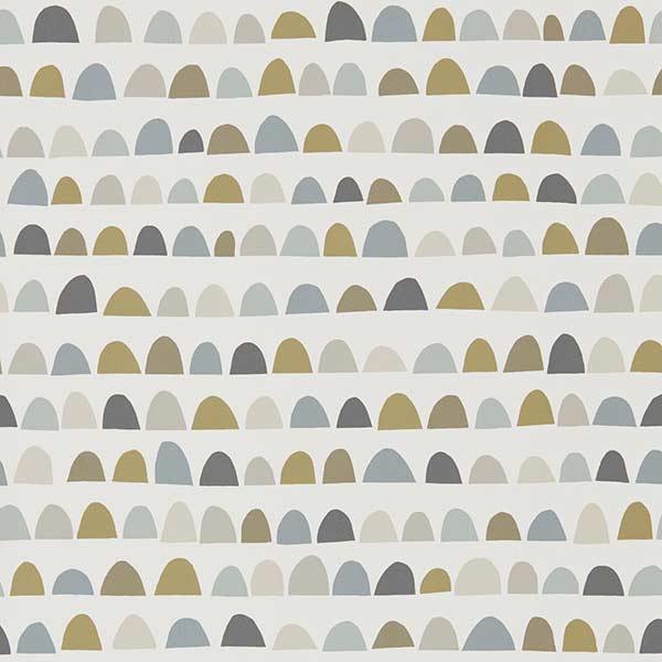 Priya Charcoal & Fossil & Linen Wallpaper by SCION - 111298 | Modern 2 Interiors