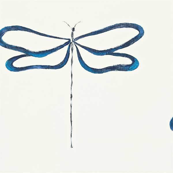 Dragonfly Indigo & Peacock & Chalk Wallpaper by SCION - 110246 | Modern 2 Interiors