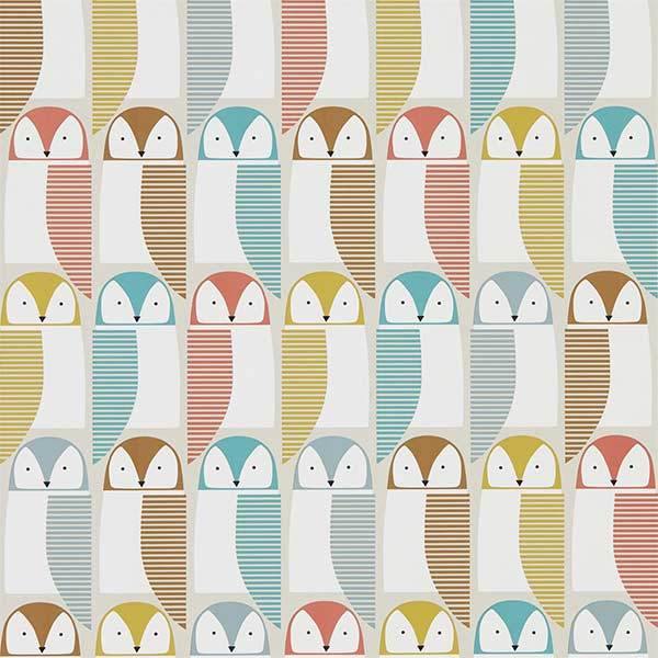 Barnie Owl Grapefruit & Sunshine & Julep Wallpaper by SCION - 111520 | Modern 2 Interiors