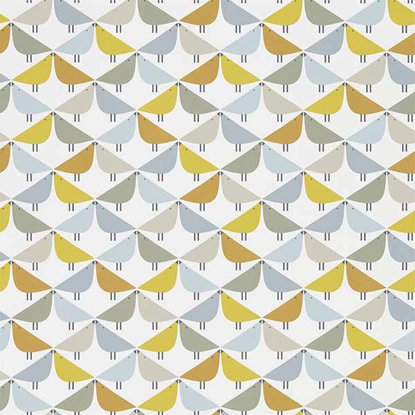 Lintu Dandelion & Butterscotch & Pebble Wallpaper by SCION - 111522 | Modern 2 Interiors