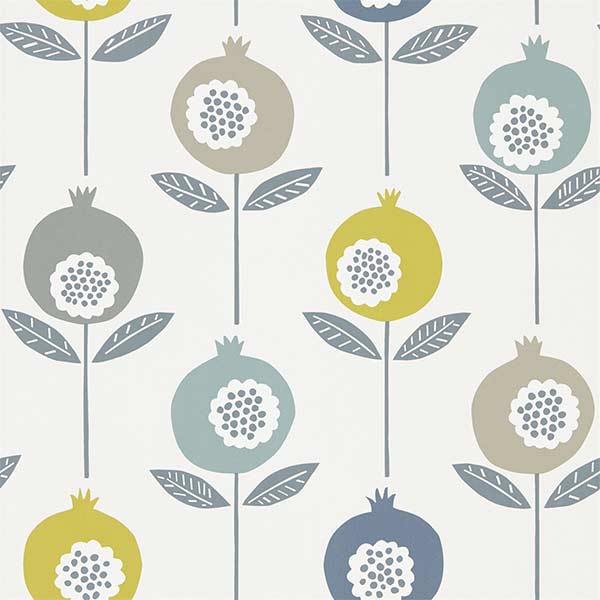 Pepino Limeade & Hemp & Glacier Wallpaper by SCION - 111544 | Modern 2 Interiors