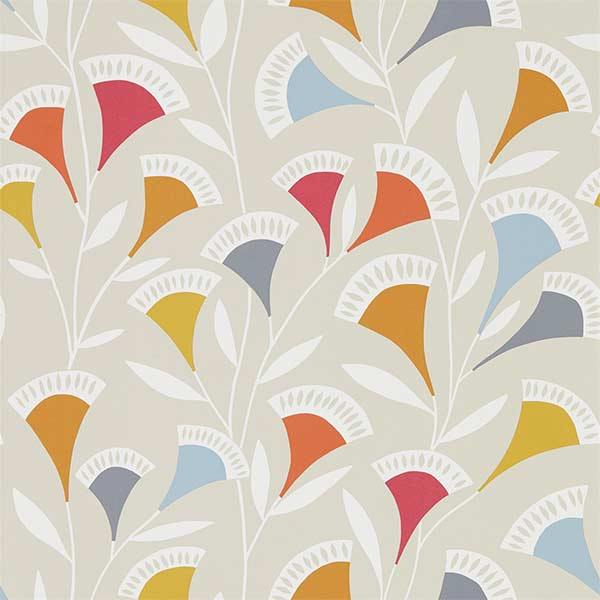 Noukku Watermelon & Tangerine & Slate Wallpaper by SCION - 111546 | Modern 2 Interiors