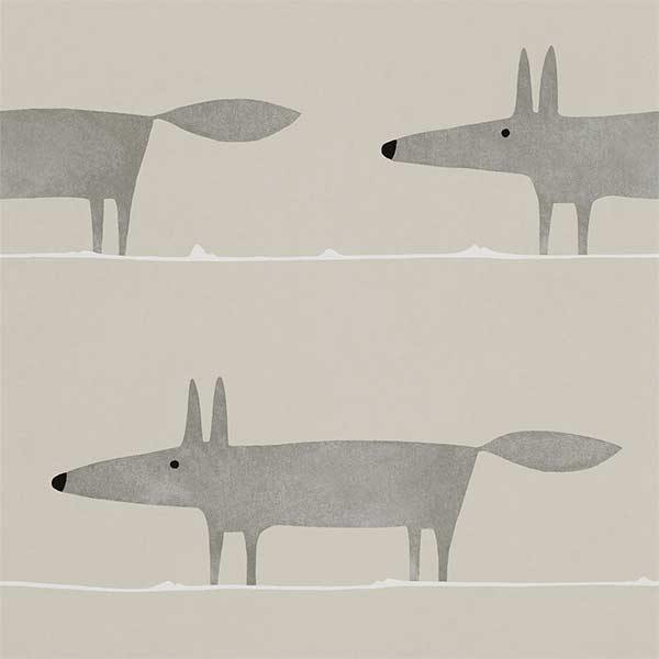 Mr Fox Silver Wallpaper by SCION - 110844 | Modern 2 Interiors