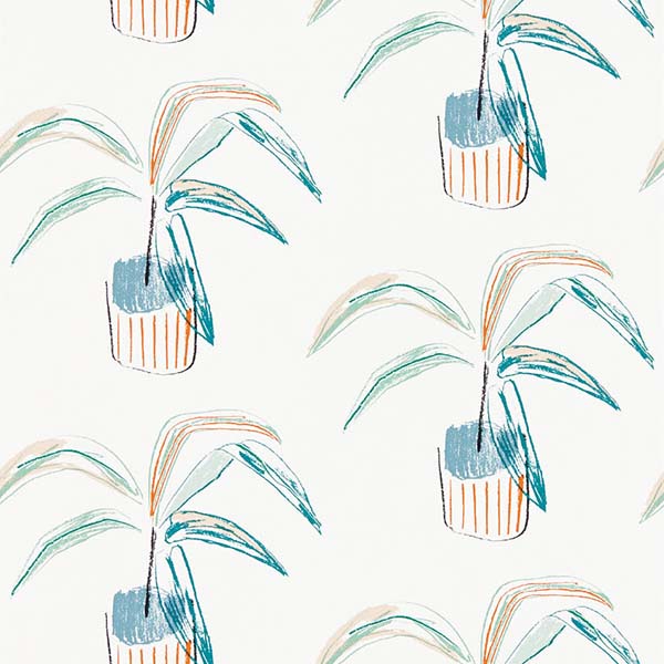 Crassula Tangerine Wallpaper by SCION - 111990 | Modern 2 Interiors