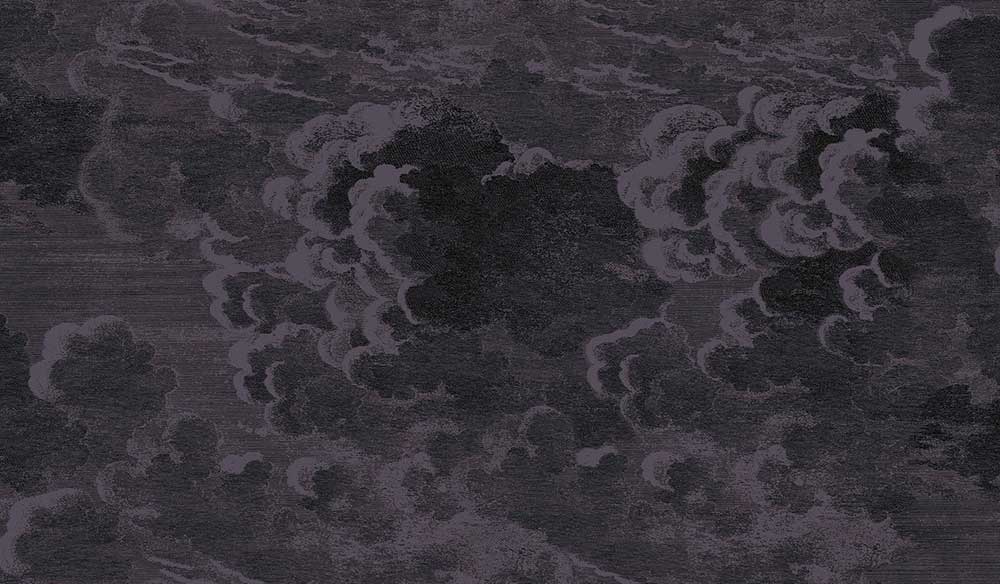 Cole & Son Nuvolette Wallpaper | Slate Blue | 114/28057 | Nuvolette is a feature wallpaper featuring a cloud formation designed print