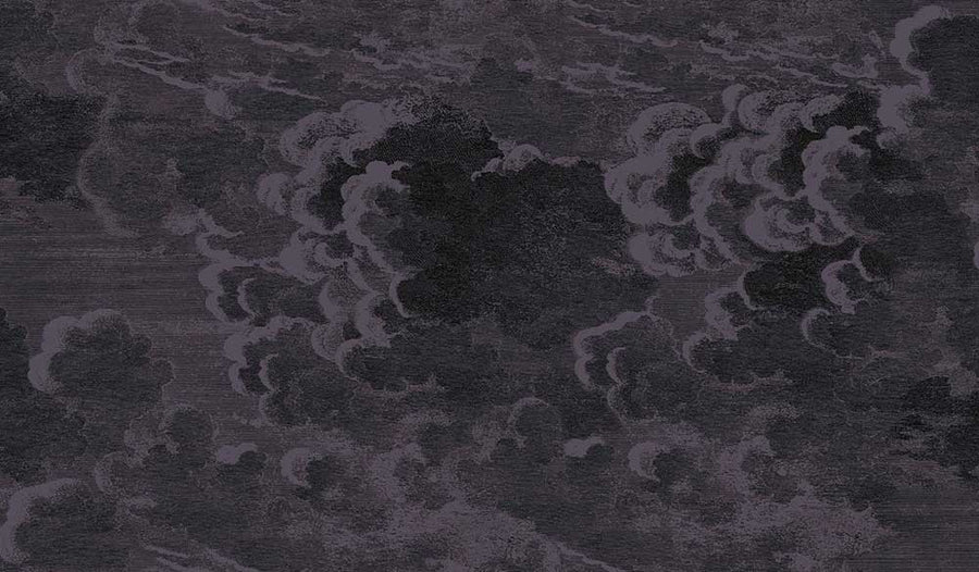 Cole & Son Nuvolette Wallpaper | Slate Blue | 114/28057 | Nuvolette is a feature wallpaper featuring a cloud formation designed print