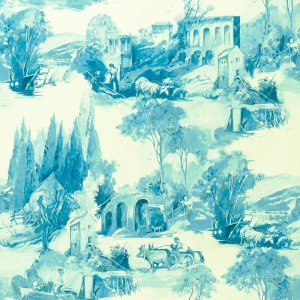 Anastacia Delft Wallpaper By Clarke & Clarke - W0080/03 | Modern 2 Interiors