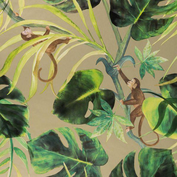 Monkey Business Gilver Wallpaper By Clarke & Clarke - W0083/02 | Modern 2 Interiors