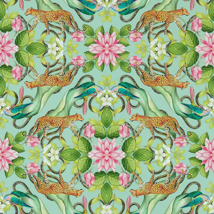 Menagerie Aqua Wallpaper by Clarke & Clarke - W0131/01 | Modern 2 Interiors