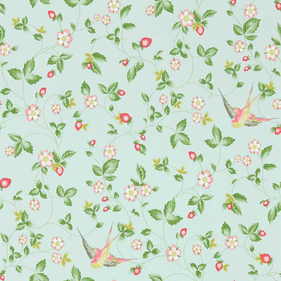 Wild Strawberry Dove Wallpaper by Clarke & Clarke - W0135/02 | Modern 2 Interiors