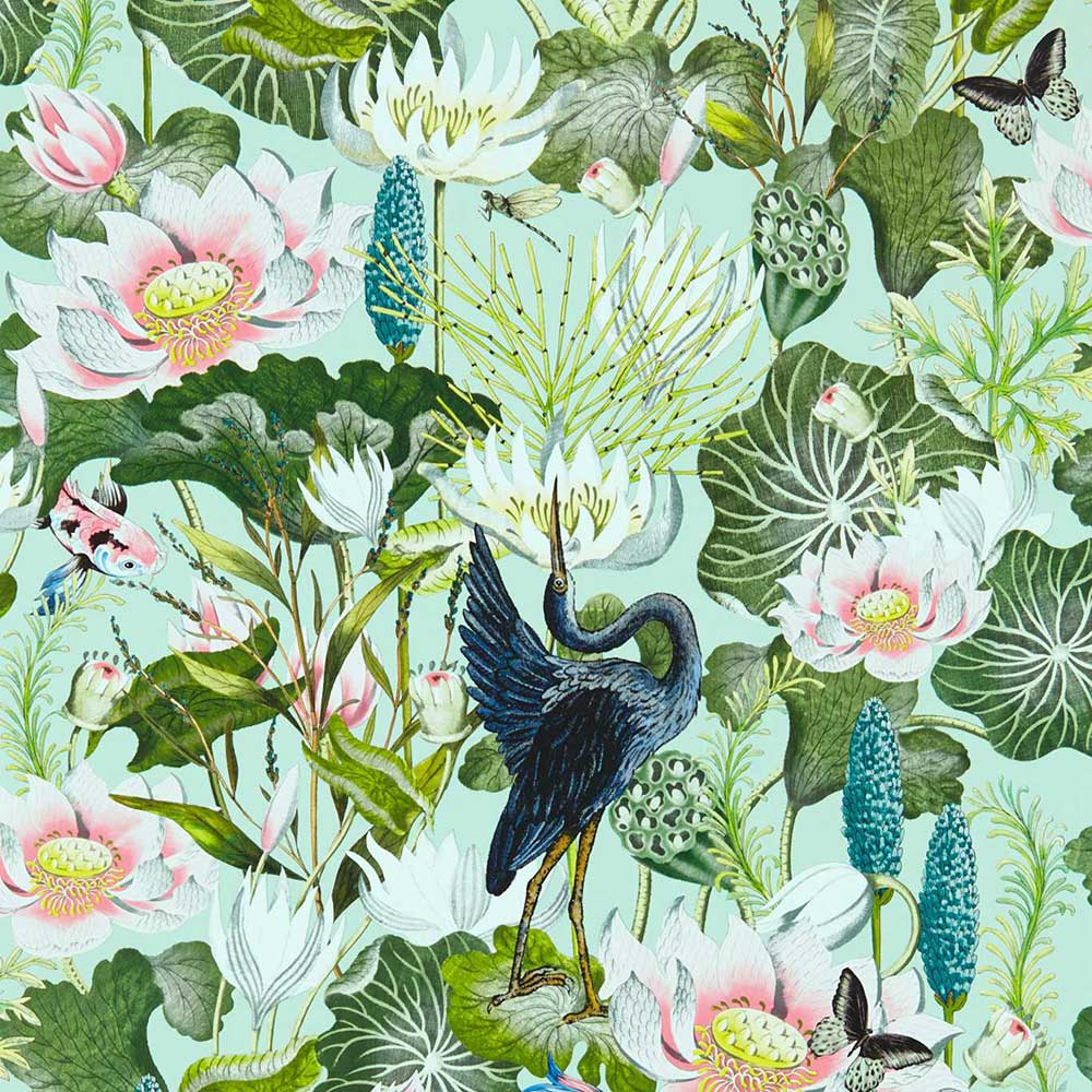 Waterlily Mineral Wallpaper by Clarke & Clarke - W0137/05 | Modern 2 Interiors