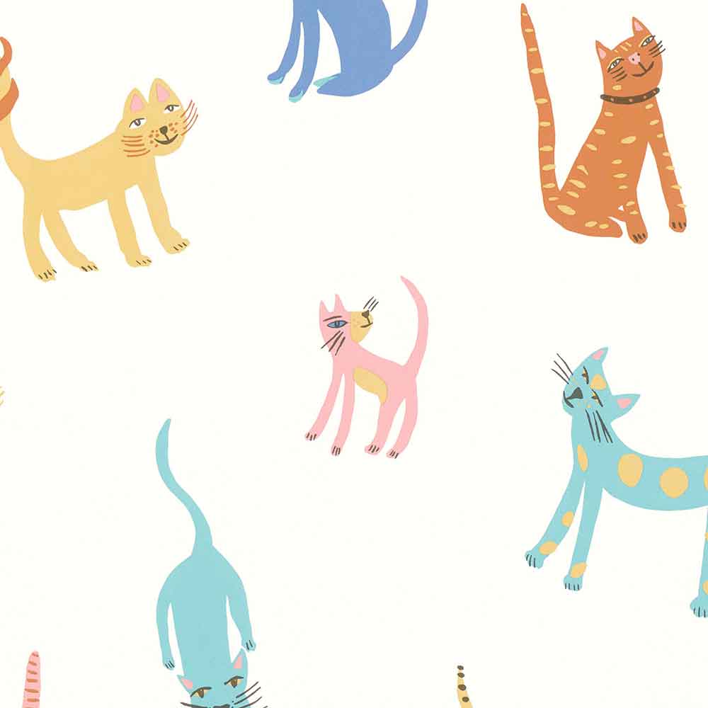 Pretty Kitty Wallpaper by Villa Nova - W580/01 | Modern 2 Interiors
