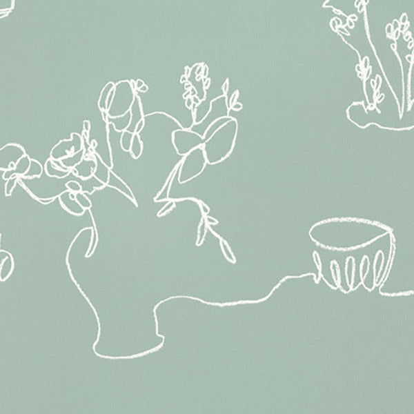 Villa Nova Tabletop Wallpaper - Teal - W616/04 | Modern 2 Interiors