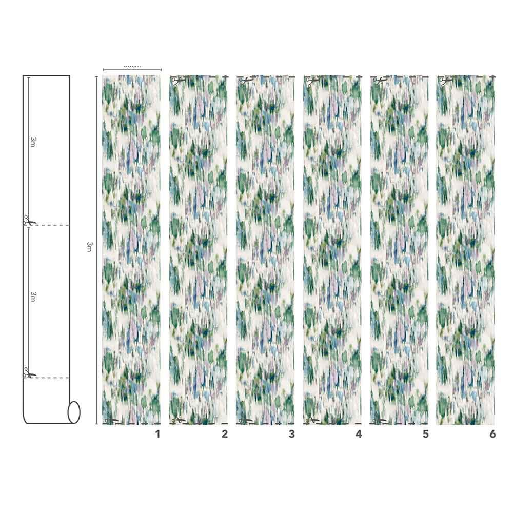 Alora Wall Mural Emerald Wallpaper
