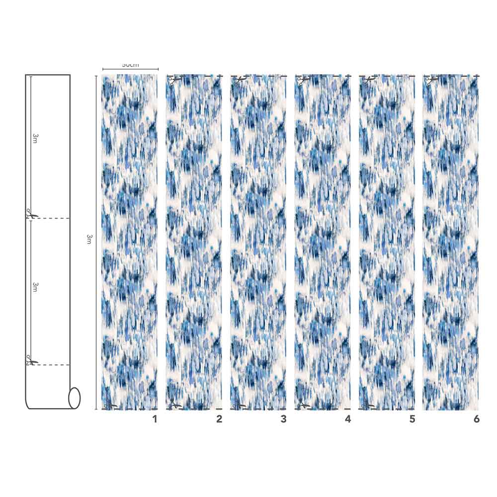 Alora Wall Mural Sapphire Wallpaper