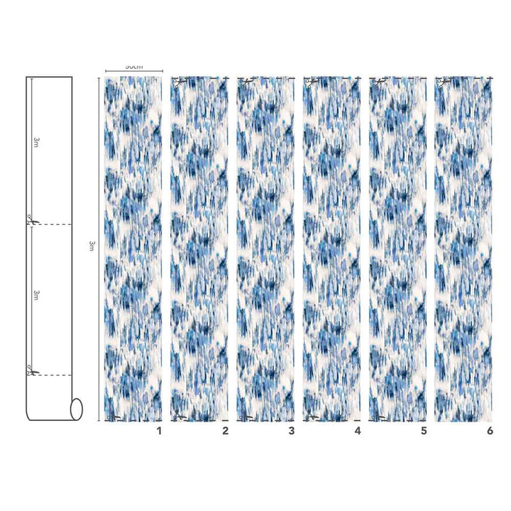 Alora Wall Mural Sapphire Wallpaper