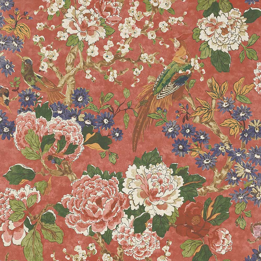 Colefax & Fowler Jardine Wallpaper | Red | W7003-04