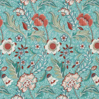 Folklore Peppermint Fabric by Prestigious Textiles - 8720/387 | Modern 2 Interiors