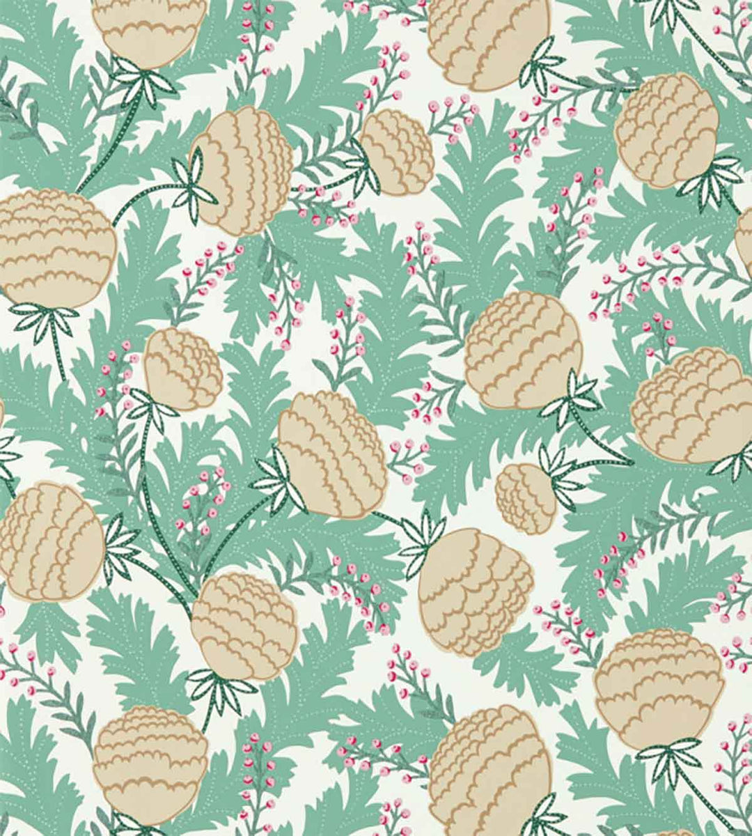 Ceclila Sage & Buttercream Wallpaper by SCION - NART112796 | Modern 2 Interiors
