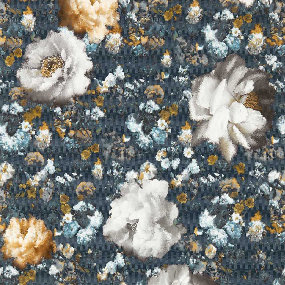 Camile Midnight & Gold Wallpaper