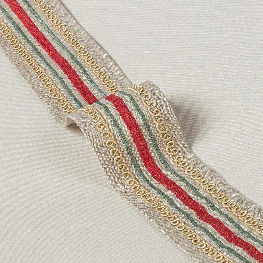 Bailey Braid Red & Green Trimmings by Colefax & Fowler - 05454-03 | Modern 2 Interiors