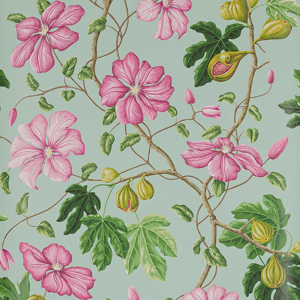 Castellane Rose & Aqua Wallpaper