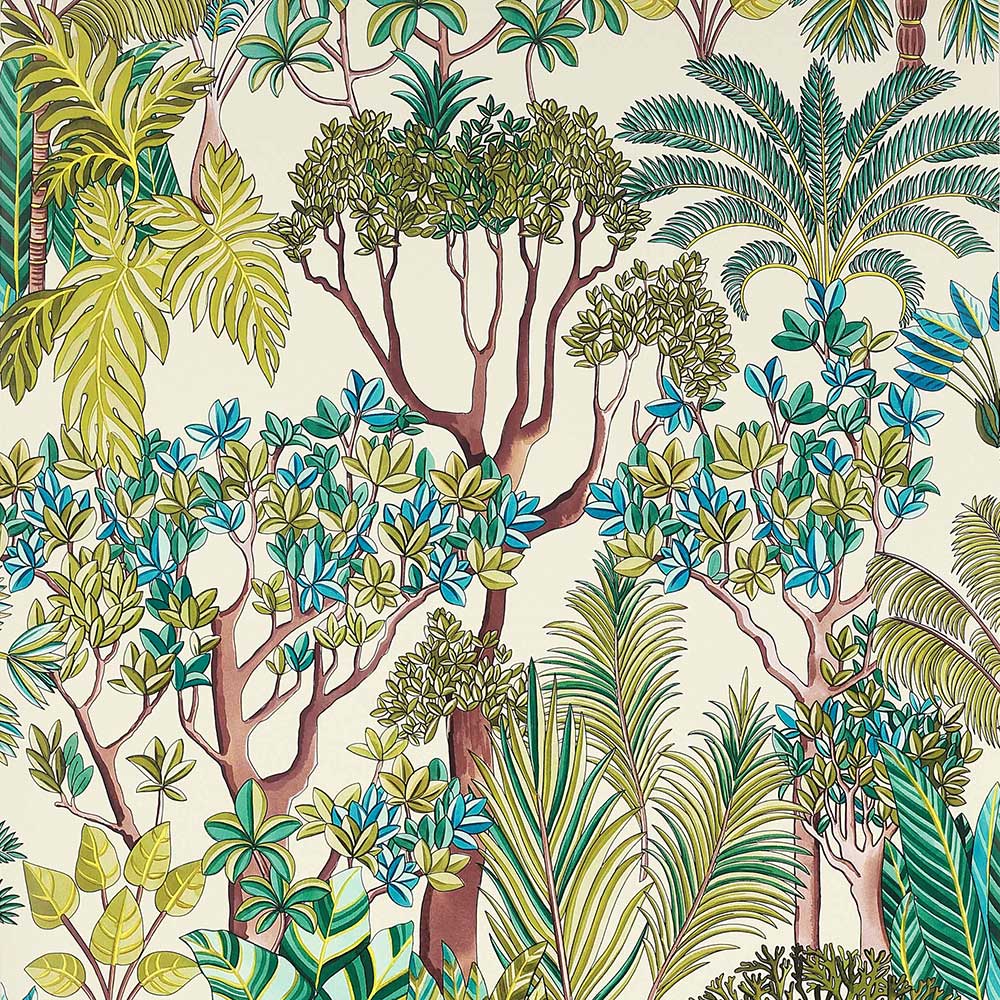 Morny Turquoise Wallpaper