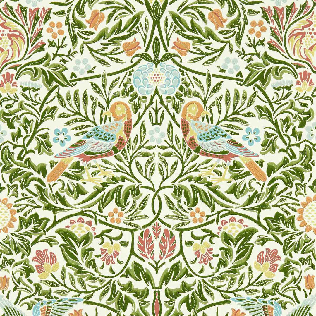 Bird Bough's Green Wallpaper