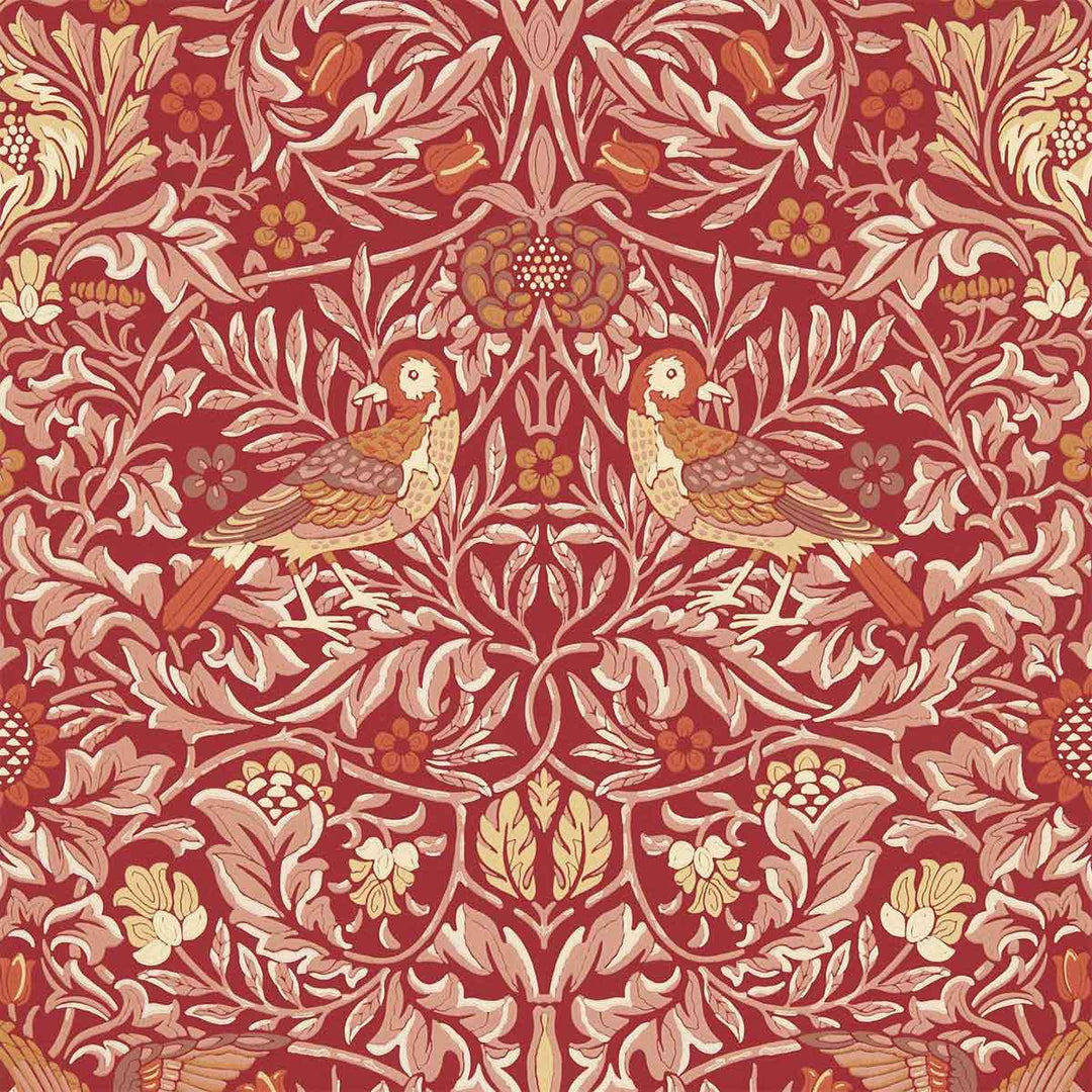 Bird Madder & Weld Wallpaper
