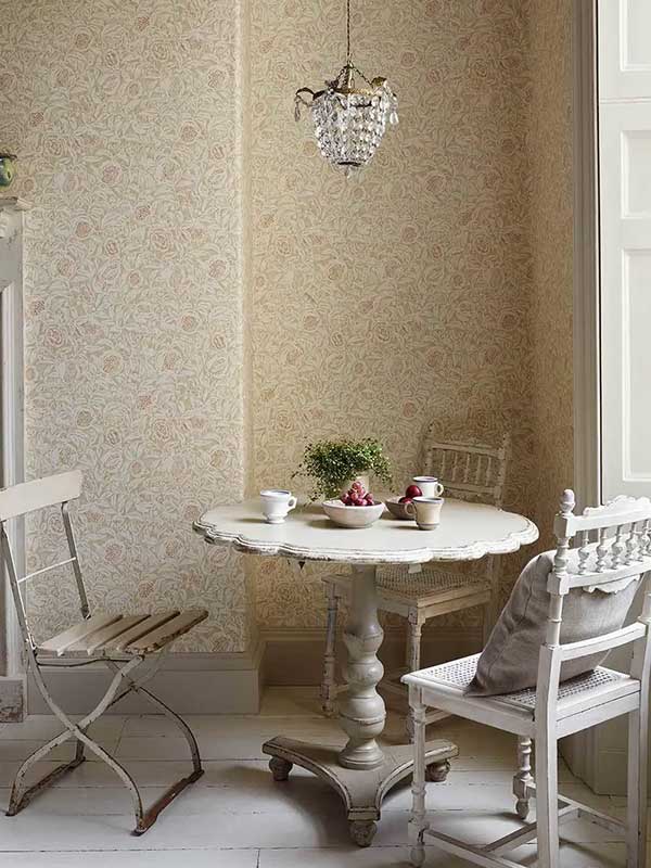 Chiswick Grove Wallpaper collection by Sanderson in a kitchen setting