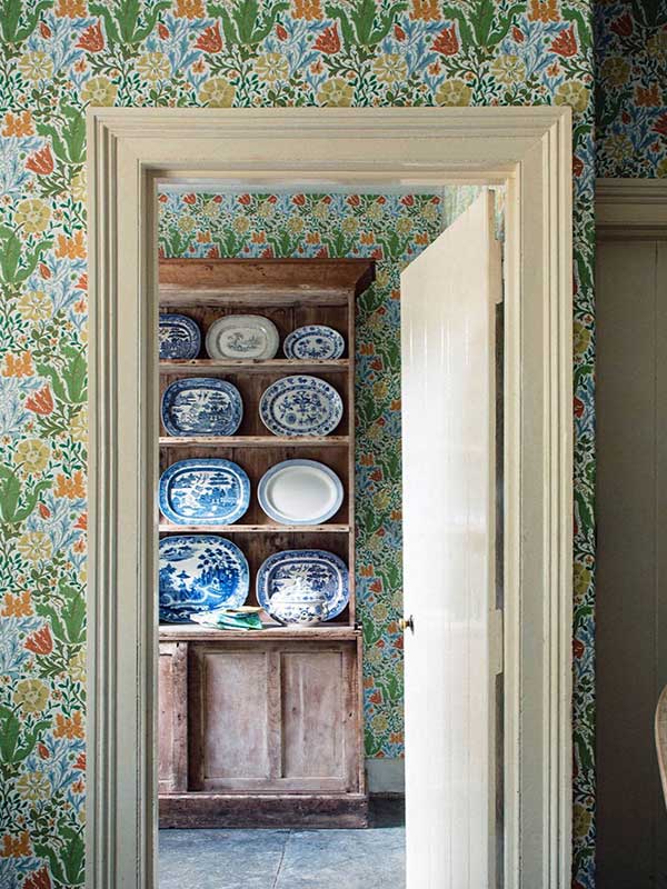 Cornubia Wallpaper Collection by Morris & Co in a kitchen setting
