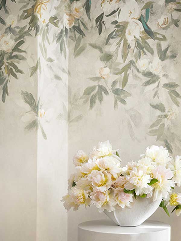 Ottavia Wallpaper Collection by romo in a living room setting