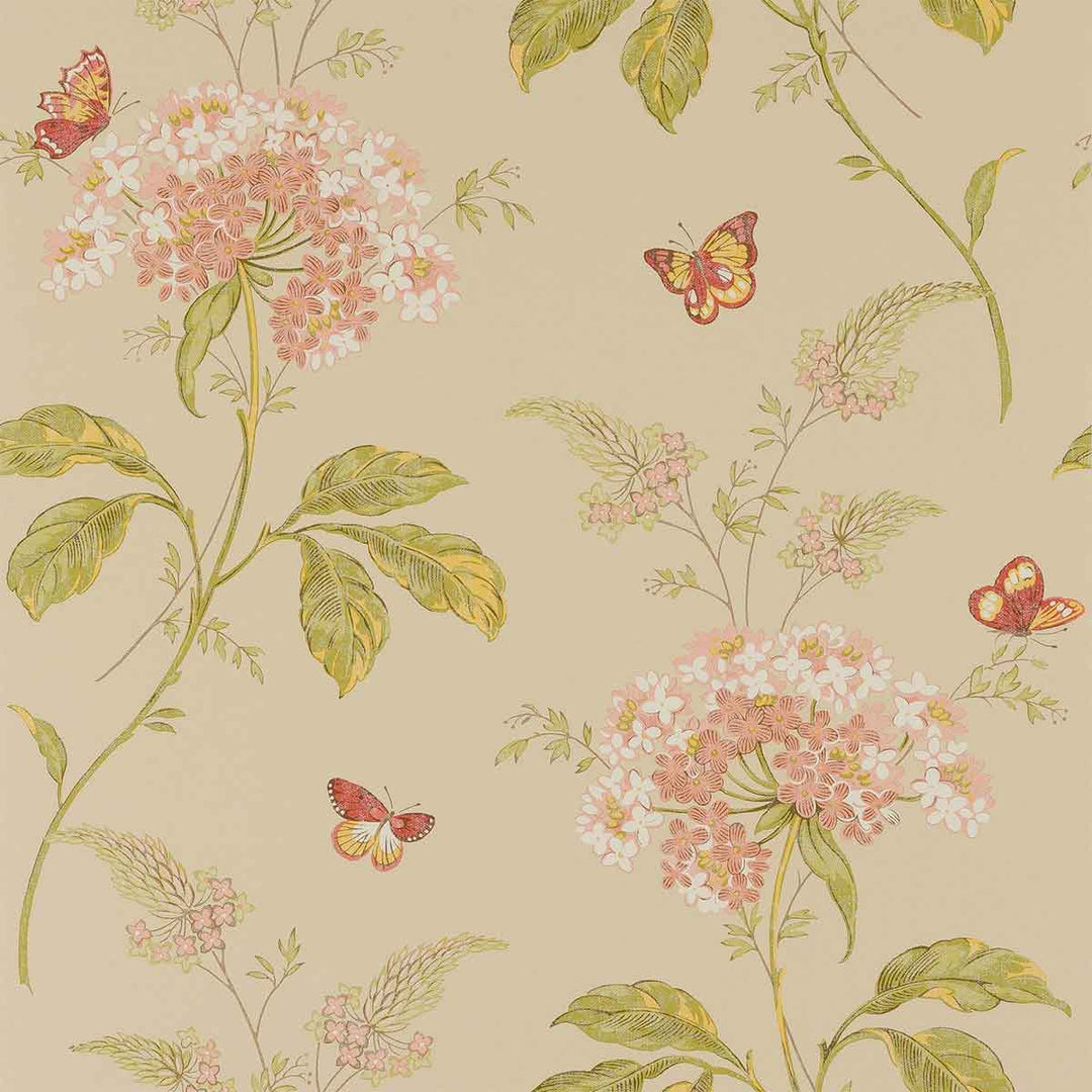 Colefax & Fowler Messina Wallpaper | Pink & Green | 07132/04