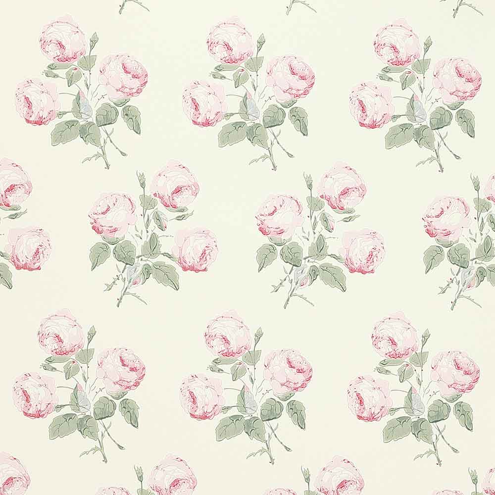 Bowood Pink & Leaf Wallpaper