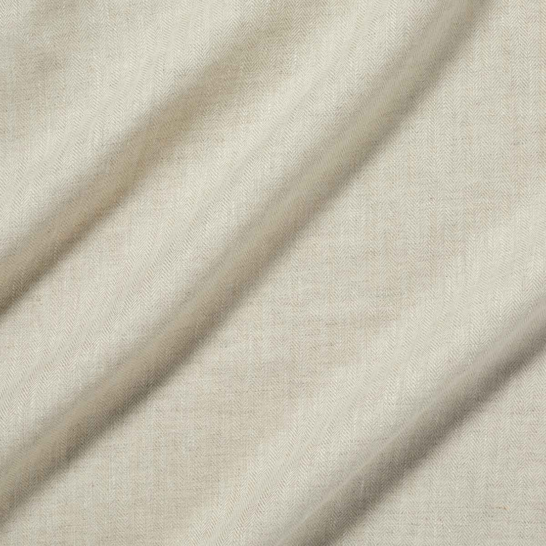 Linen Herringboe Natural Fabric