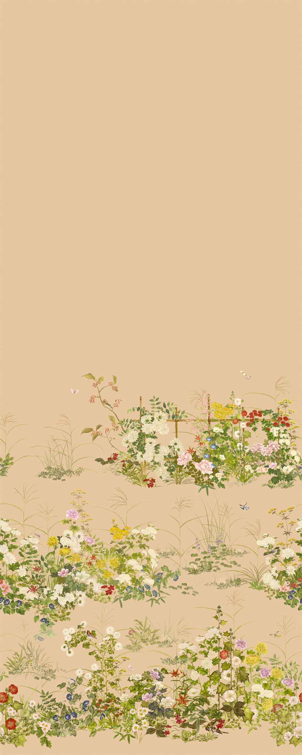 Scenic Flora Gilded Wallpaper