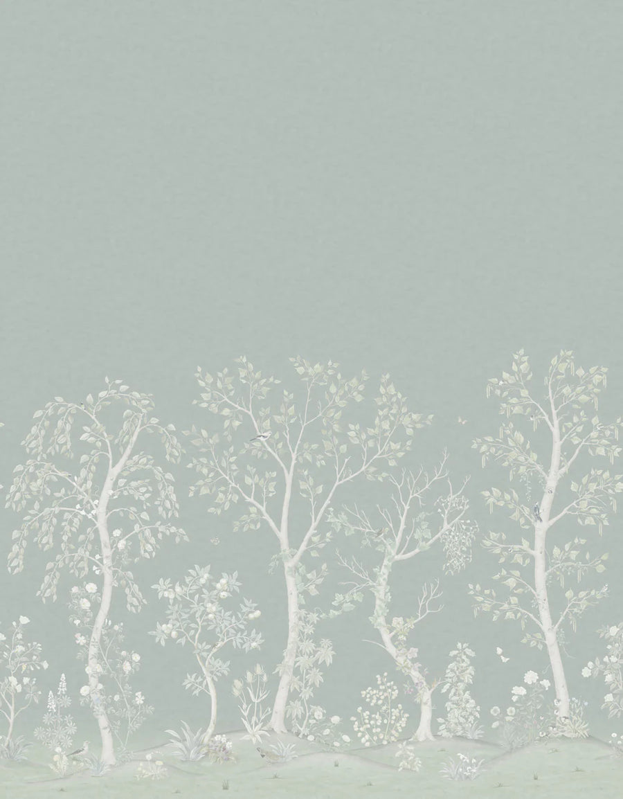 Cole & Son Seasonal Woods Wallpaper | Sage Pearl | 120/6020M