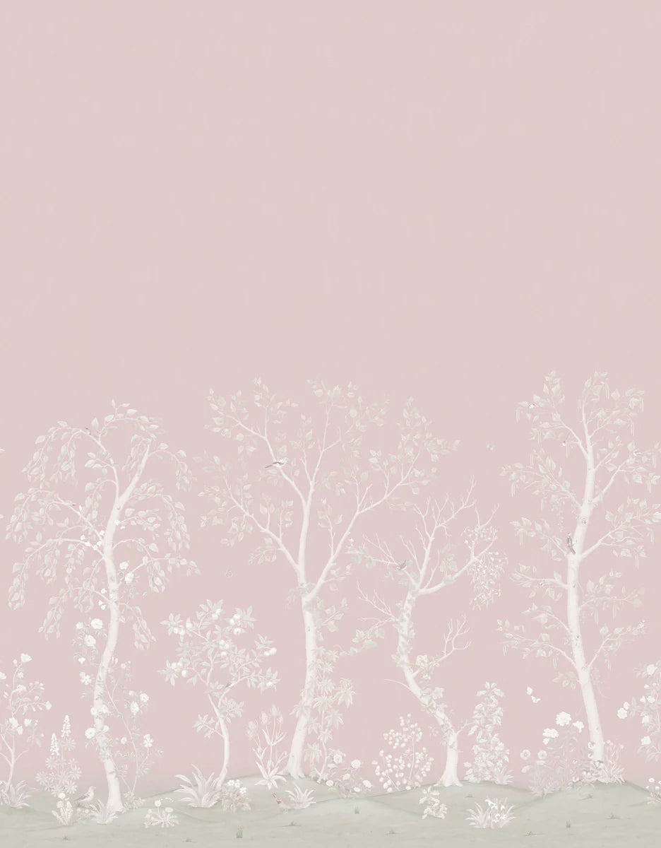 Cole & Son Seasonal Woods Wallpaper | Rose Quartz Pearl | 120/6022M