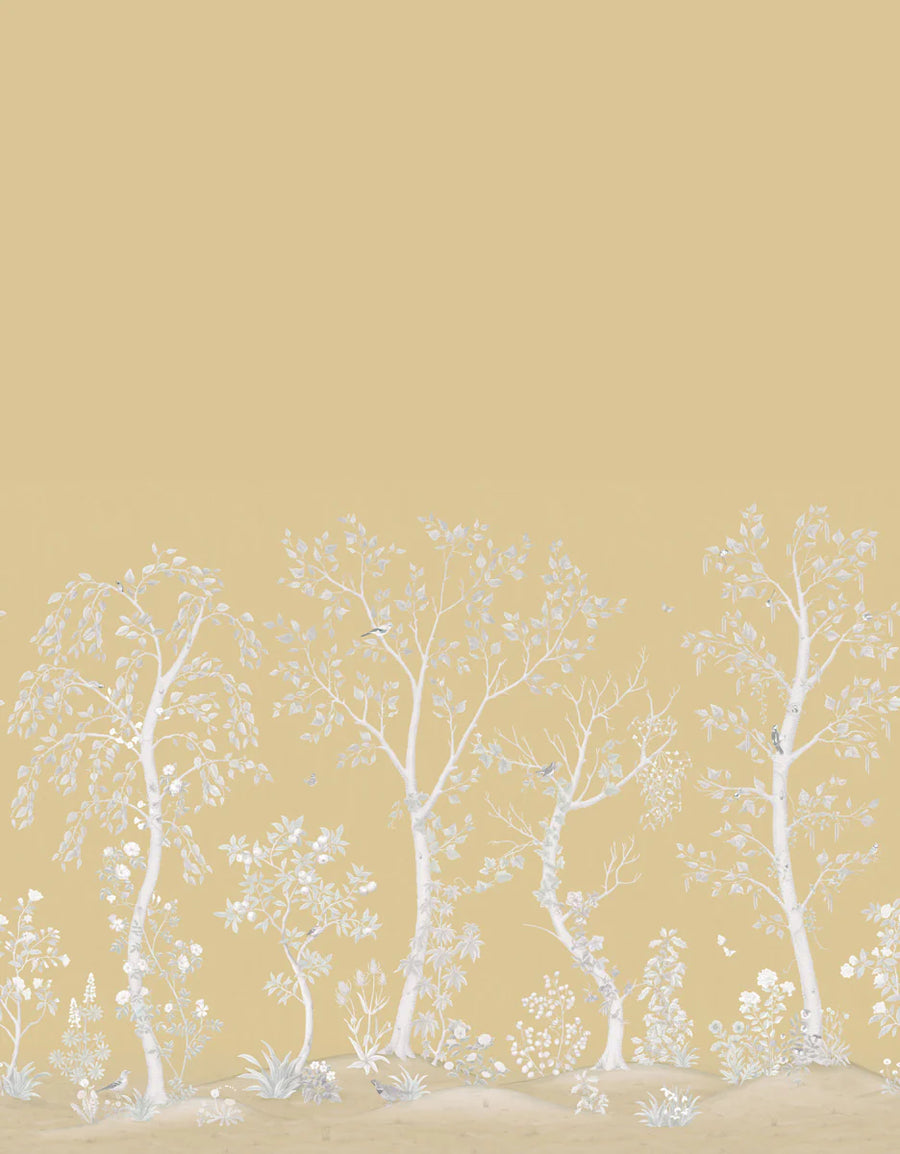 Cole & Son Seasonal Woods Wallpaper | Gold Pearl | 120/6024M