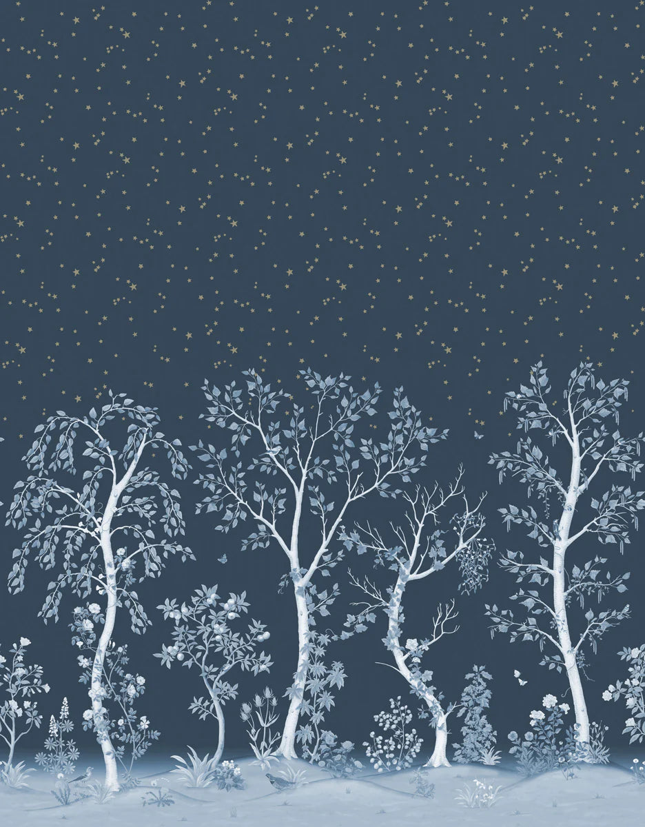 Cole & Son Seasonal Woods Wallpaper | Midnight | 120/6025